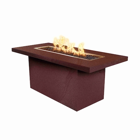 The Outdoor Plus 48 Rectangular Bella Fire Table, Powder Coated Metal, Copper Vein, Play Electronic Ignition, Nat. Gas OPT-BELLPC4830EKIT-CPV-NG